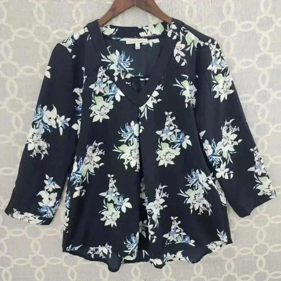41‎ Hawthorn Women's Medium Floral Long sleeve Chiffon blouse - Picture 1 of 8